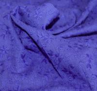 Ткань 2066 Хлопок вышивка, цв. синий