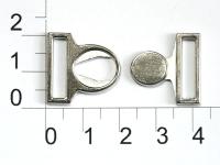 045R (HJ-44) никель 17мм Застежки металл для купальников (упаковка 100 штук)