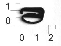1209S черный Крючок пластик ширина=12мм (упаковка 1000 штук)