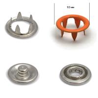 Кнопка рубашечная  (кольцо) 9,5 мм - эмаль 158/1440 шт., цв. оранжевый