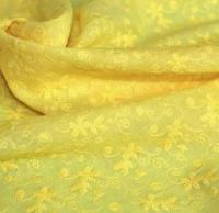 Ткань 2066 Хлопок вышивка, цв. желтый