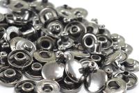 Кнопка 12,5мм Альфа сталь цв. черн никель (уп 1440шт) Strong