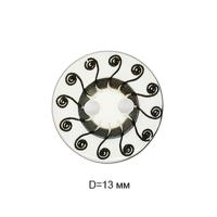 Пуговицы полиэстр CY 3236 20L-12,5мм,2 прок.цв.черный/белый(уп.1000 шт)