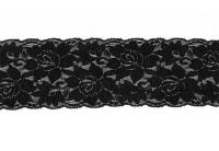 1077 черный кружево-стрейч 85мм (намотка 27,4 метров)