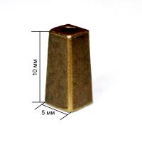 4505К антик концевик металл h=13мм (упаковка 500 штук)