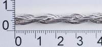 0371-6037 Шнур декоративный 5мм (намотка 50 метров) серебро
