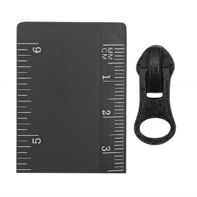 Бегунок для витой Т7, автомат, LOGO цв.322 Черный (уп.1000 шт.)1