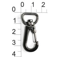 0025 черный никель Карабин металлический 12*36мм (упаковка 100 штук)