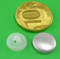 Заготовка для обтяжки пуговиц №22 (14мм) пластик цв. белый (уп 500шт)