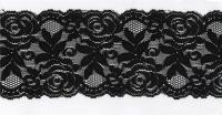 1215 черный кружево-стрейч 90мм (намотка 27,4 метров)