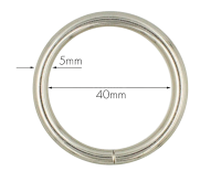 Кольцо металл 40 мм 5 мм никель ( 100шт_)-no-bg-preview (carve.photos)