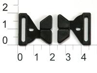 Застежка пластик XZК-15 черный 15мм (упаковка 100 штук)