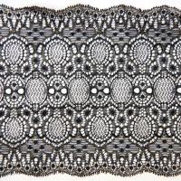 43126 черный кружево-стрейч 160мм (намотка 18 метров)