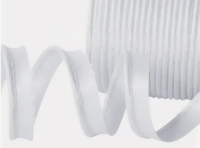 Кант атласный 12мм  72 ярд.цв.101 белый