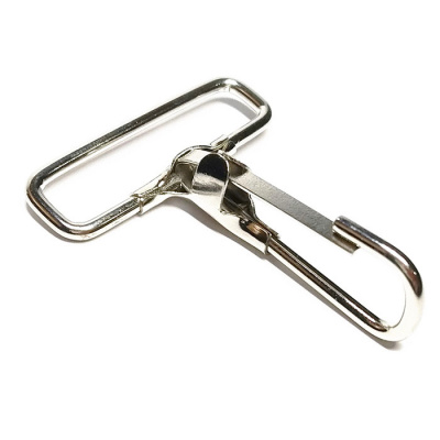 Карабин неповоротный 30 мм никель (уп.200 шт)