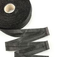 Лента нитепрошивная клеевая по косой со строчкой 30 черн
