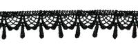 1063 черный Кружево вязанное 20мм (упаковка 15 ярдов = 13,7 метра)