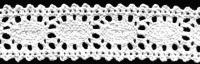 0018F белый кружево вязанное 22мм (намотка 20 ярдов = 18,3 метров)