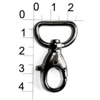0034 черный никель Карабин металлический 19*41,5мм (упаковка 100 штук)