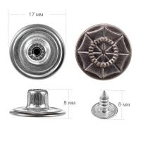 Пуговицы джинсовые в блистере 17мм (уп. 12шт.), Штурвал цв. черный никель1