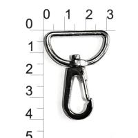 0033 никель Карабин металлический 20*40мм (упаковка 100 штук)