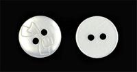 Пуговицы полиэстр CY 3238 (D)18L-11мм,2 прок.цв.белый(уп.1000 шт)