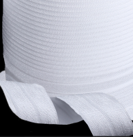 Окантовочная резинка (бейка) 15мм  белый блеск