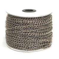 UX Цепь металлическая арт.0403-2020, 8,2*6мм (упаковка 50 метров) никель 