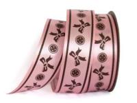 UT012-25-3053-139 Лента атласная с рисунком 25мм (рулон 20 ярдов = 18 метров)