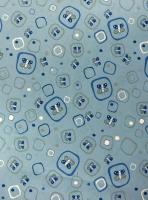 Ткань курточная детская  Дьюспо 240T WR PU цв.Butterflies-3 голубой 65