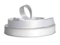 БЕЛЫЙ 12мм Лента атласная ДВУХСТОРОННЯЯ (рулон 36 ярдов = 32,9 метров)