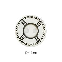 Пуговицы полиэстр CY 3243 20L-12,5мм,2 прок.цв.белый(уп.1000 шт)