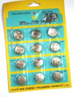 Пуговицы джинсовые в блистере 17мм (уп. 12шт.), Ромбики цв. никель