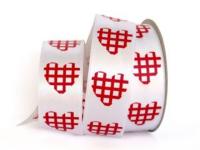 UT006-25-3001-095 Лента атласная с рисунком 25мм (рулон 20 ярдов = 18 метров)