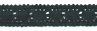 0018F черный кружево вязанное 22мм (намотка 20 ярдов = 18,3 метров)
