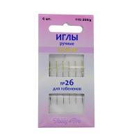 110205_g Иглы вышивальные с золотым ушком для гобеленов №26, упак._6 шт., Hobby&Pro
