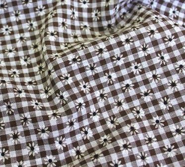 Хлопок клетка флок арт 2098 цв. 902 (92% Хлопок, 8%ЭЛ), 220г/м. пог