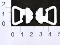Застежка пластик XZD-15D белый 15мм (упаковка 100 штук)