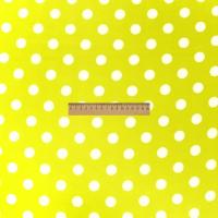 Ткань Кашибо горох 2,1см желтый/белый арт.5053