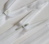 Молния потайная белая