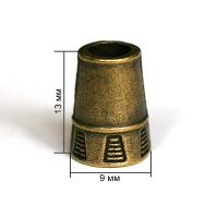 1478К антик концевик металл h=13мм (упаковка 500 штук)