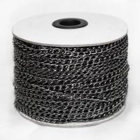 UX Цепь металлическая арт.0403-2009, 6,5*4,4мм (упаковка 100 метров) черный никель