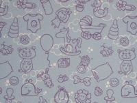 Ткань курточная детская  Дьюспо 240T WR PU цв.BabyBoom св. голубой 65