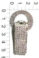 3200 никель Клипса со стразами