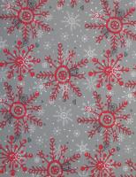 Ткань курточная детская  Дьюспо 240T WR PU цв.Snowflakes-18 серый 11