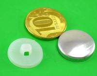 Заготовка для обтяжки пуговиц №32 (20,5мм) пластик цв. белый (уп 500шт)