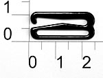 2009В черный Крючок металл крашенный ширина=20мм (упаковка 1000 штук)