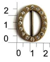 3682К антик со стразами пряжка металическая 