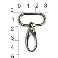 0037 никель Карабин металлический 25*50мм (упаковка 100 штук)