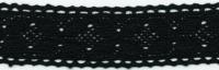 0110F черный кружево вязанное 35мм (намотка 20 ярдов = 18,3 метров)